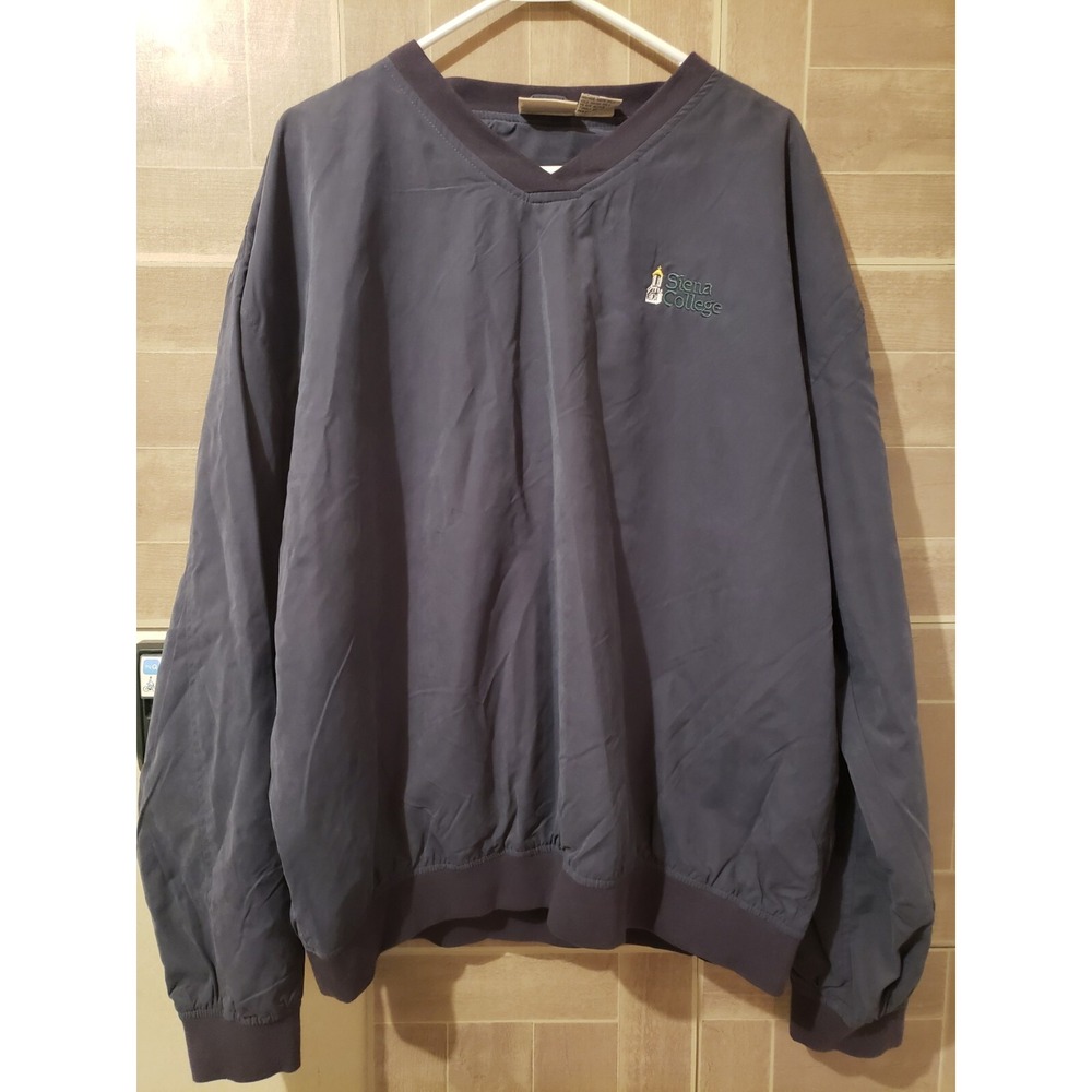 Siena College Vintage Pullover‎ Windbreaker Jacket Most Wanted Size XL Dark Blue